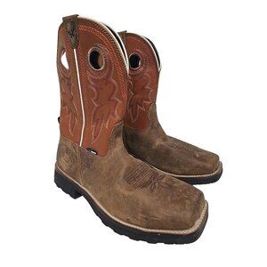 Tony Lama Men's 3R Fireball Waterproof Work Boot Composite Toe Brown Size 11EE